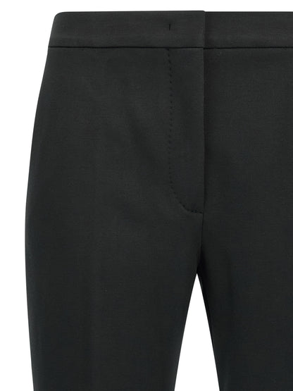 Pantalones casuales Max Mara de viscosa negra