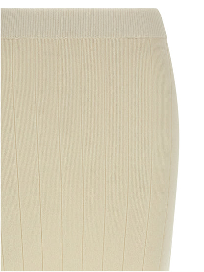 Falda midi de cachemir blanca Max Mara