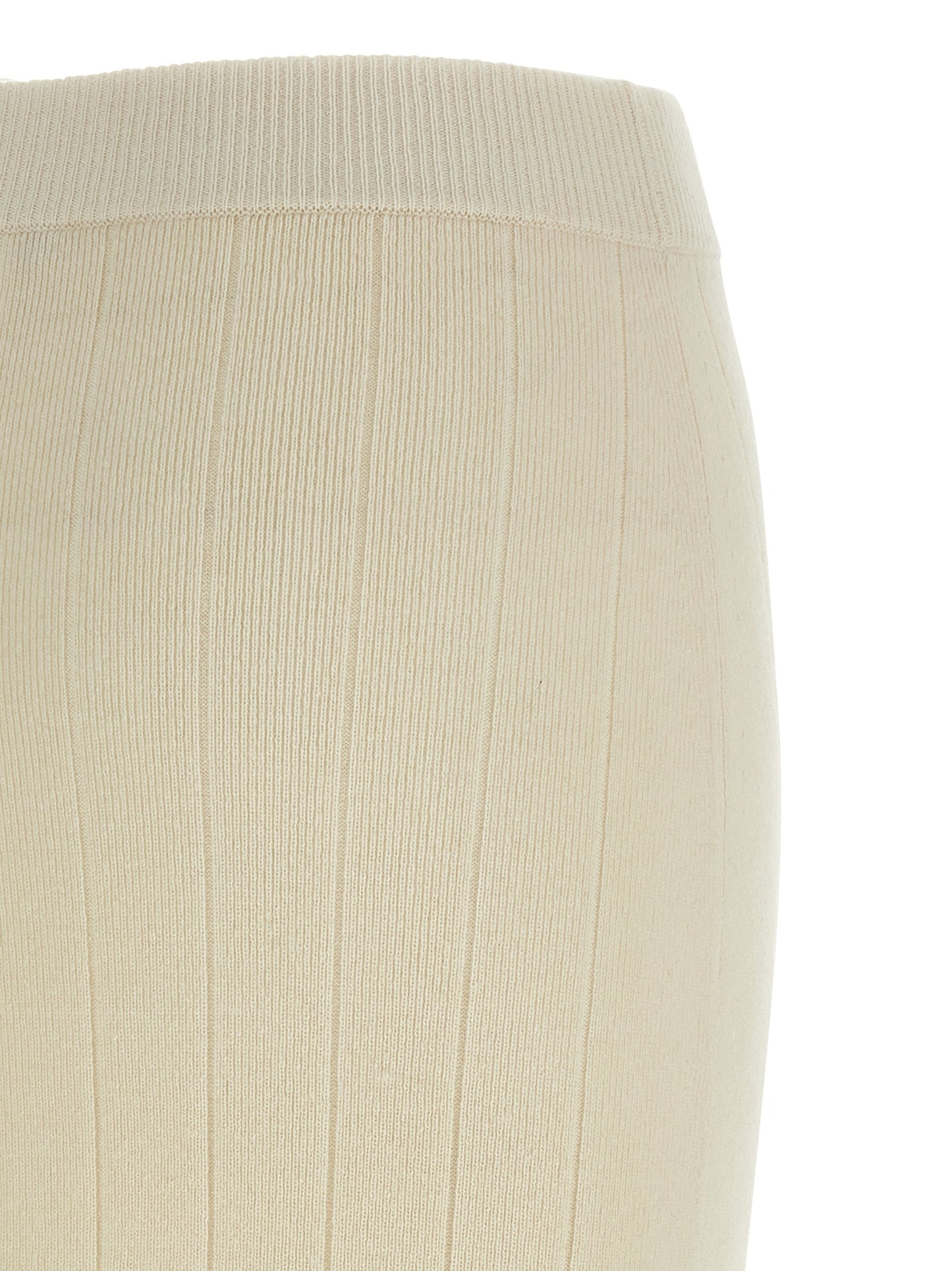 Falda midi de cachemir blanca Max Mara