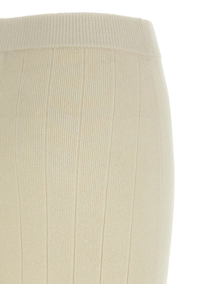 Falda midi de cachemir blanca Max Mara