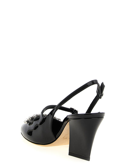 Zapatos de tacón medio Jimmy Choo de cuero negro