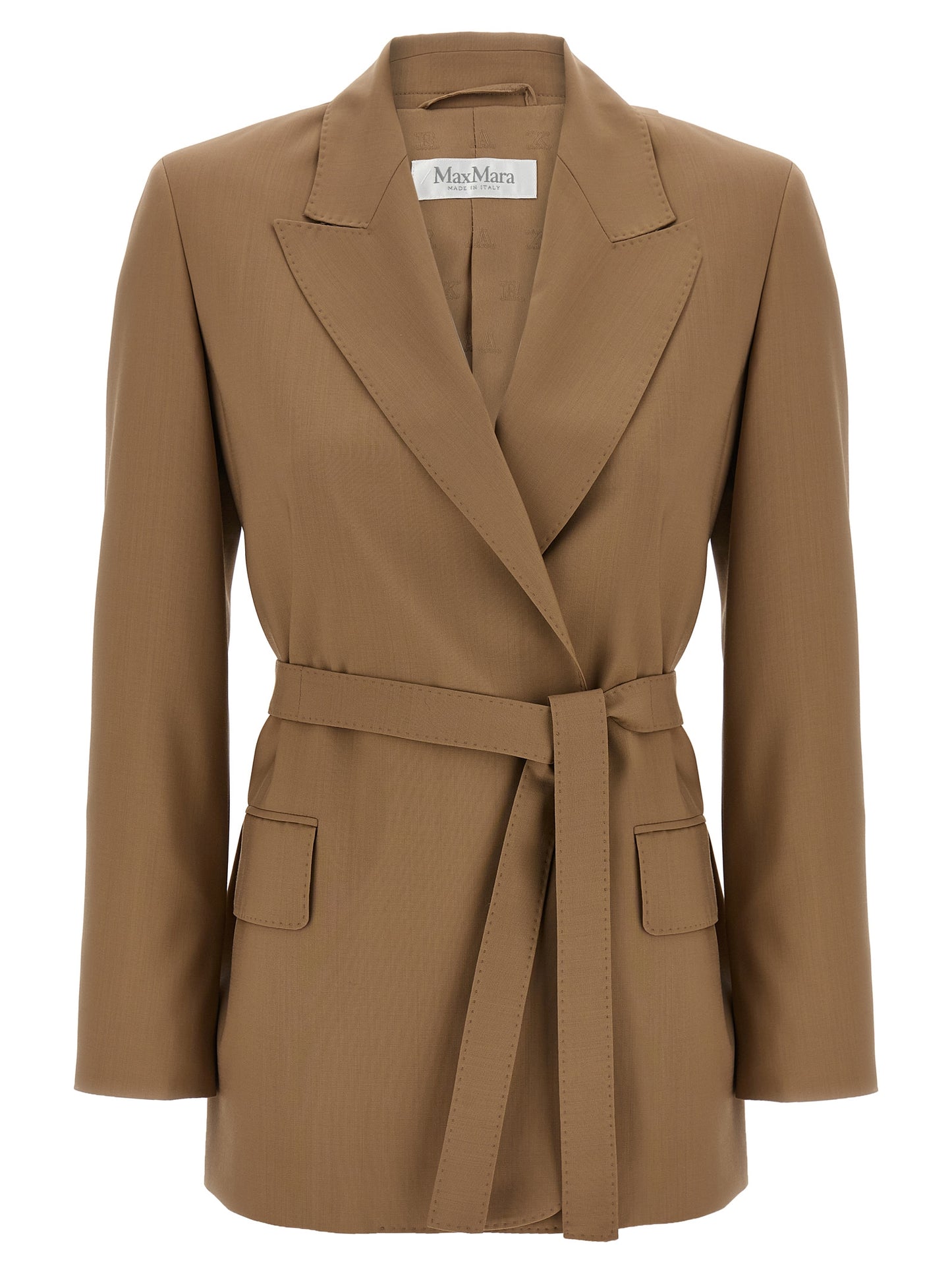 Blazer Max Mara de lana virgen marrón