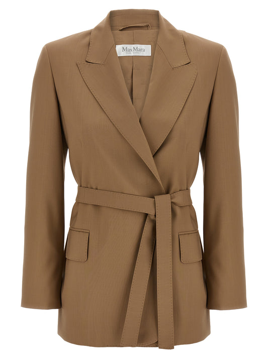 Blazer Max Mara de lana virgen marrón