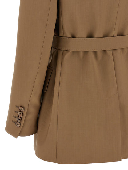 Blazer Max Mara de lana virgen marrón