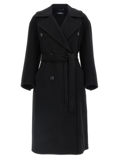 Abrigo 'S Max Mara negro de lana virgen