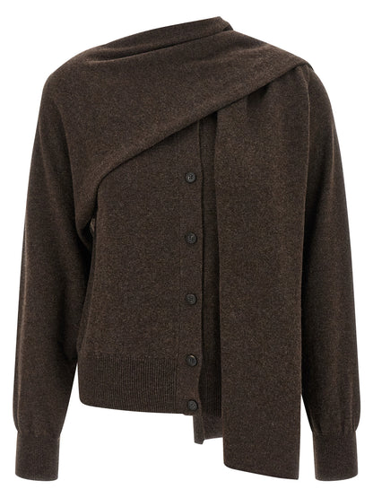 Cardigan Ferragamo en cachemire marron