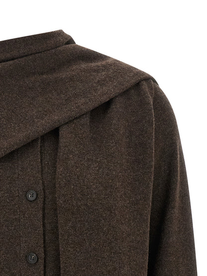 Cardigan Ferragamo en cachemire marron