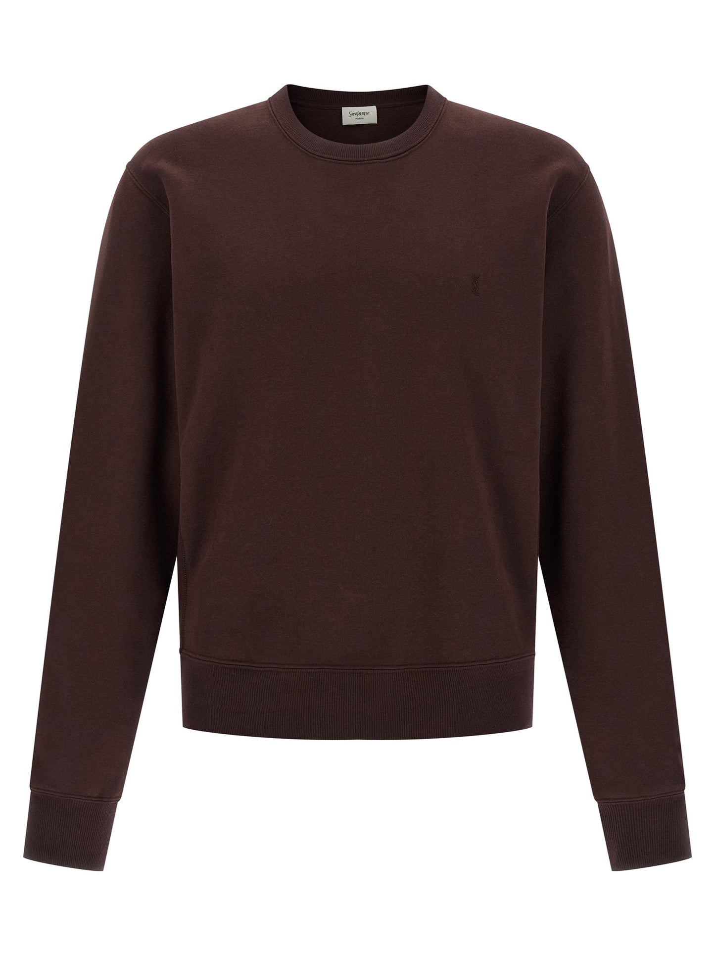 Sudadera de algodón burdeos Saint Laurent