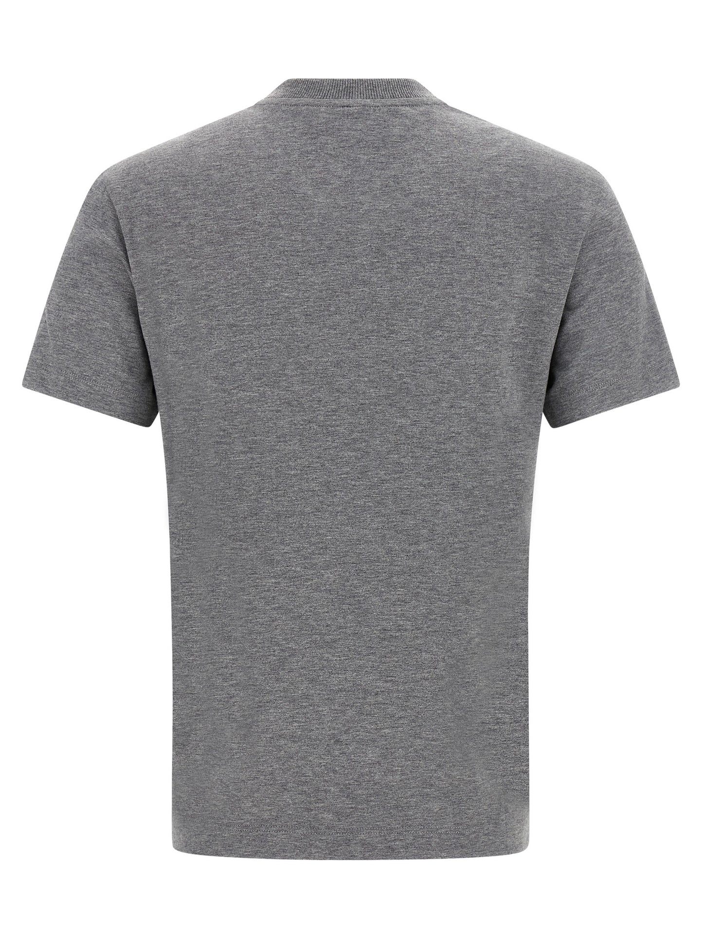T-shirt Fendi en Coton Gris avec Imprimé Avant