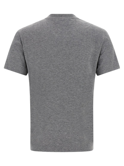T-shirt Fendi en Coton Gris avec Imprimé Avant