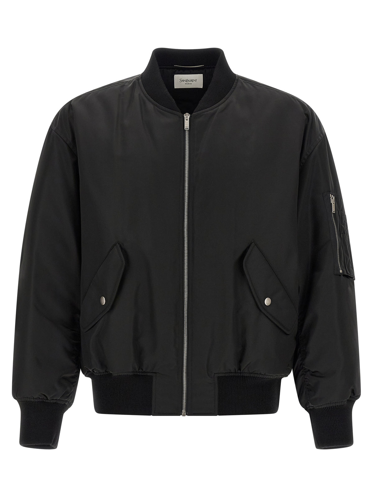 Chaqueta De Estilo Bomber Saint Laurent En Poliamida Negra