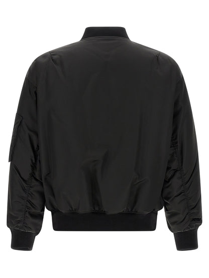 Chaqueta De Estilo Bomber Saint Laurent En Poliamida Negra