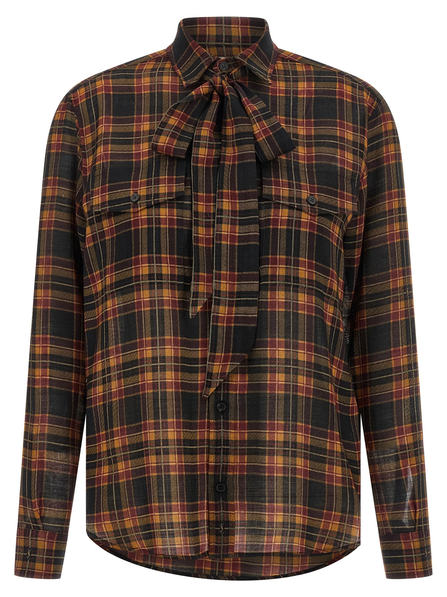 Saint Laurent Multicolor Wool Cassandre Blouse