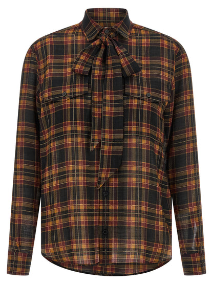 Saint Laurent Multicolor Wool Cassandre Blouse