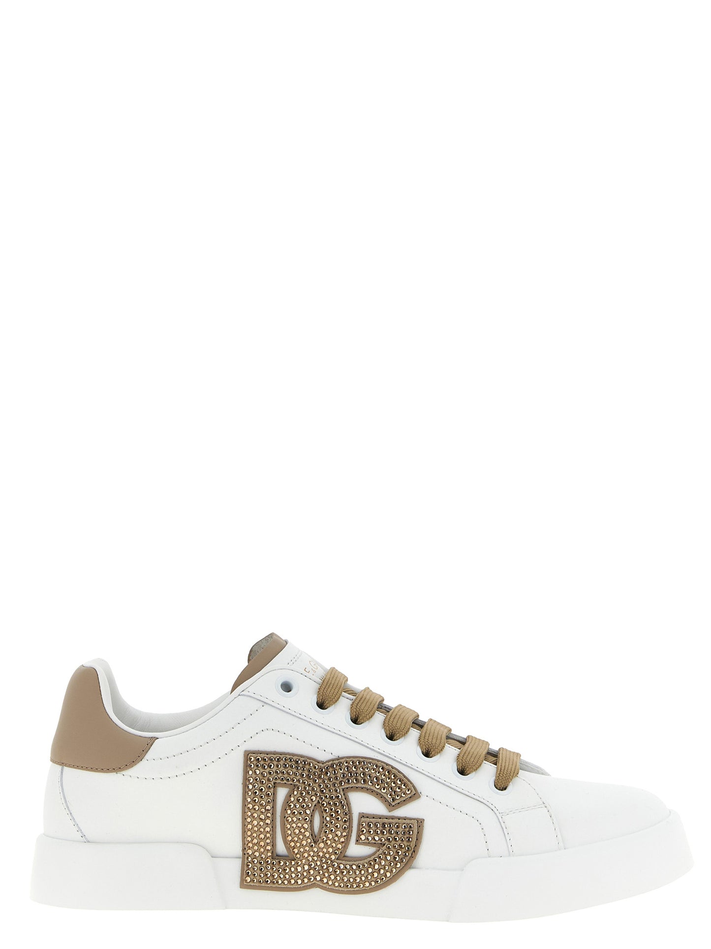Zapatillas Dolce & Gabbana de piel de becerro beige