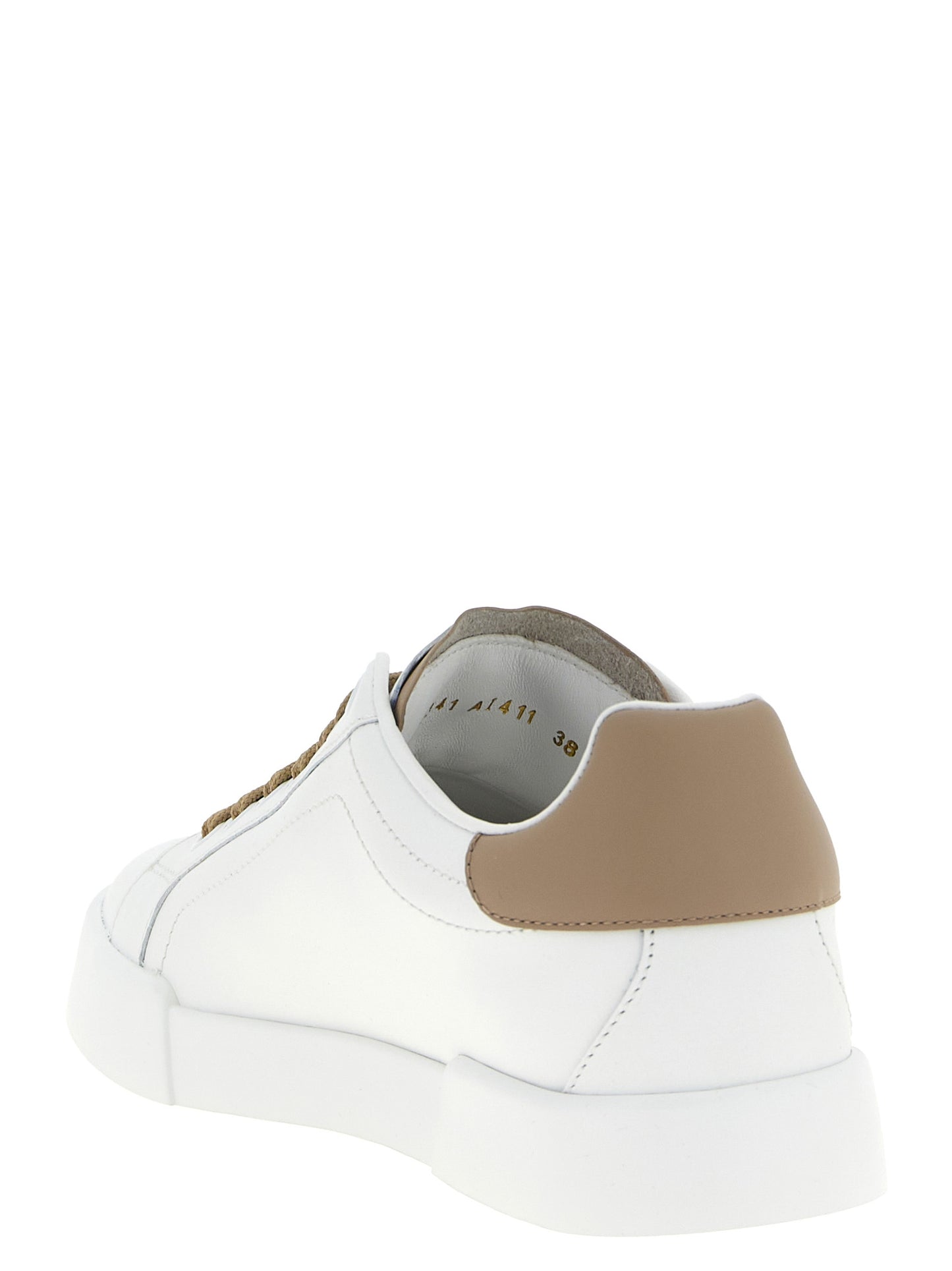 Zapatillas Dolce & Gabbana de piel de becerro beige