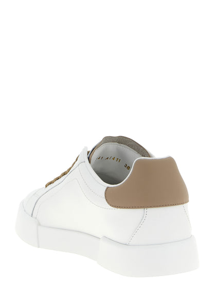 Zapatillas Dolce & Gabbana de piel de becerro beige