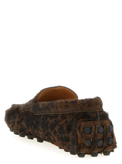 Mocasines sin cordones de piel de becerro marrón Tod's