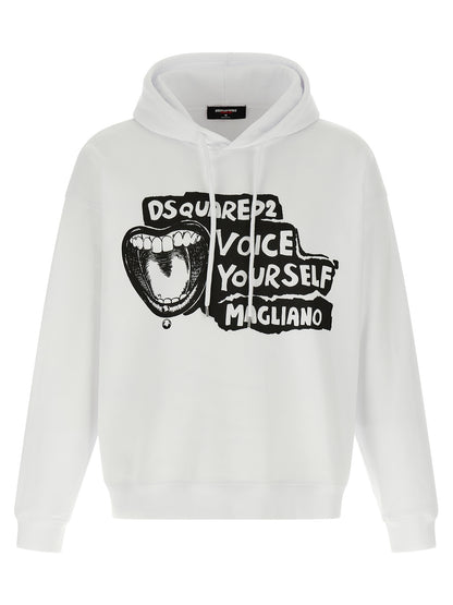 Sudadera Dsquared² de algodón bicolor
