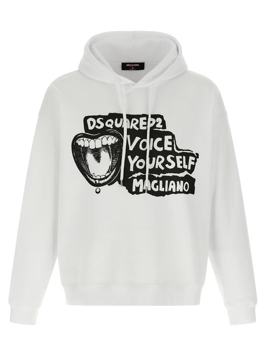 Sudadera Dsquared² de algodón bicolor