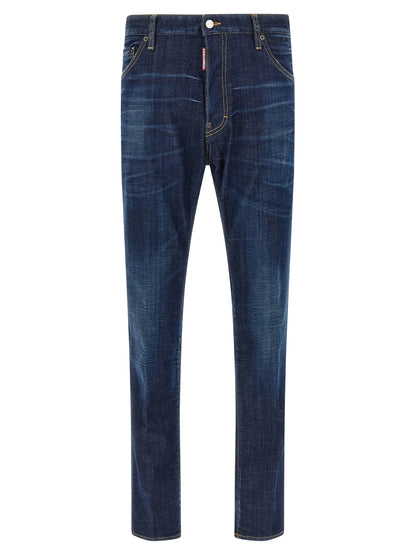 Vaqueros Dsquared² azules de algodón con pernera recta