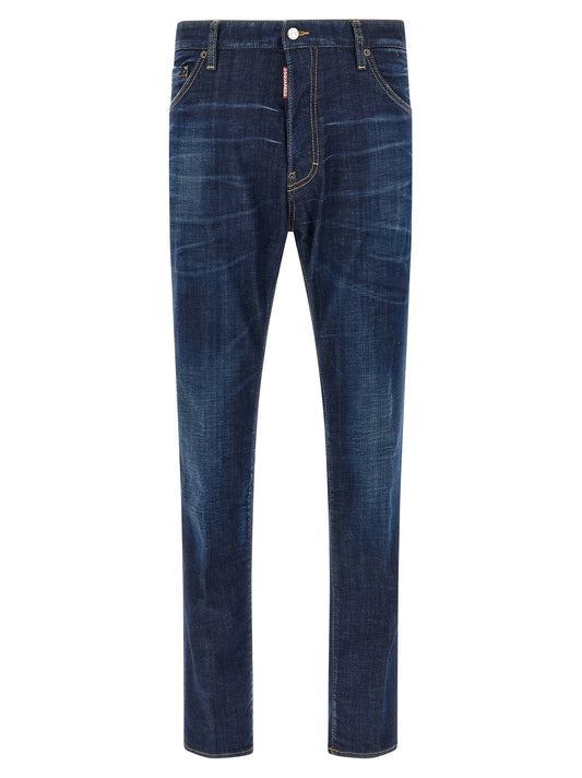 Vaqueros Dsquared² azules de algodón con pernera recta
