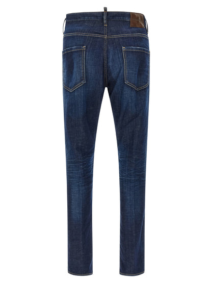 Vaqueros Dsquared² azules de algodón con pernera recta