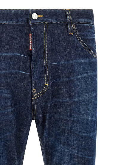 Vaqueros Dsquared² azules de algodón con pernera recta