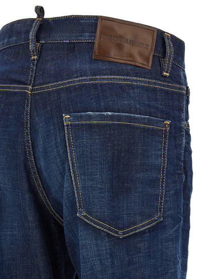 Vaqueros Dsquared² azules de algodón con pernera recta