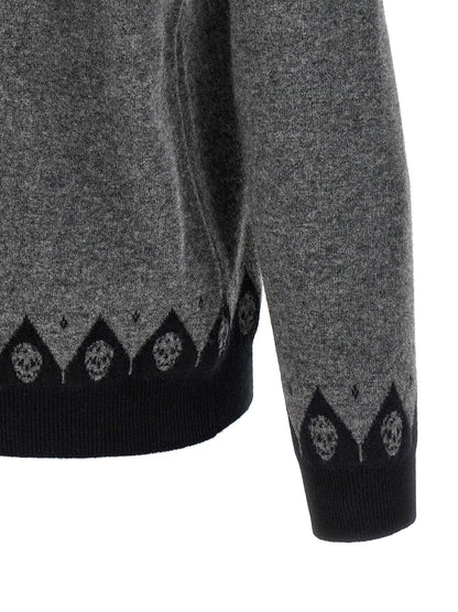 Cárdigan Alexander McQueen de Lana Gris
