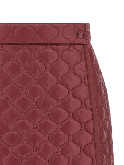 Falda Larga Moncler De Poliamida De Color Burdeos