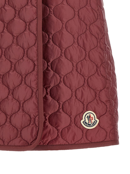 Falda Larga Moncler De Poliamida De Color Burdeos