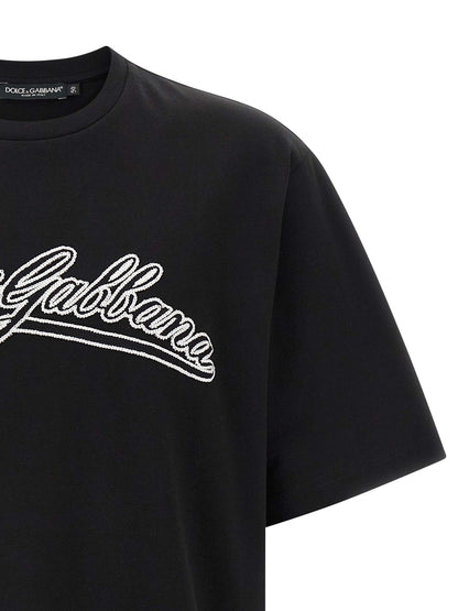 T-shirt bicolore en coton Dolce & Gabbana