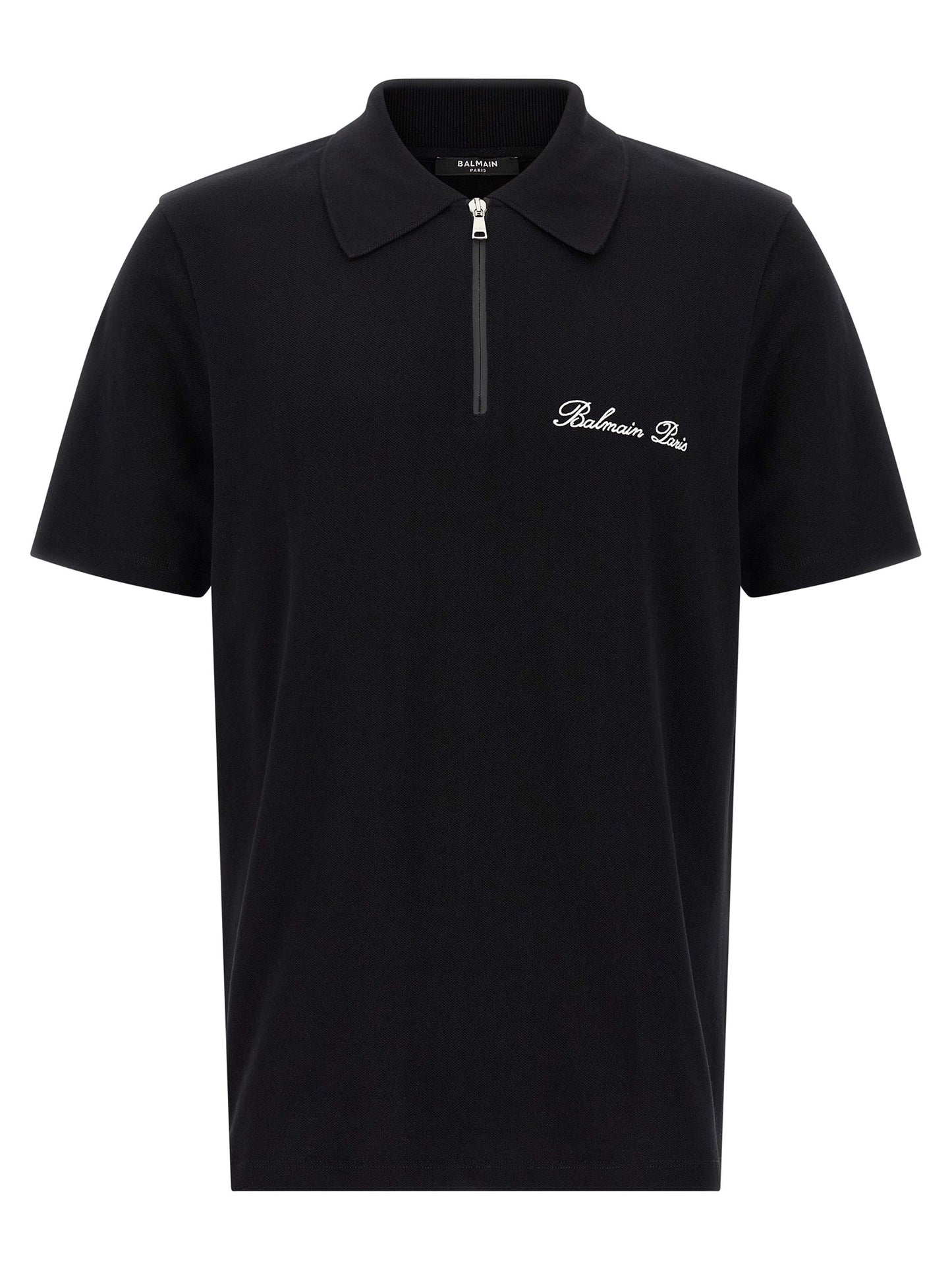 Polo de algodón bicolor Balmain
