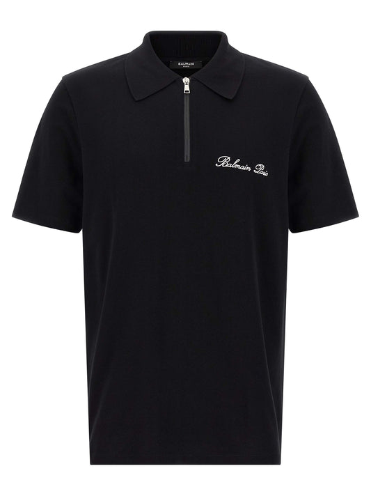 Polo de algodón bicolor Balmain