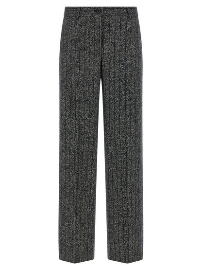 Pantalon décontracté bicolore en laine vierge Dolce & Gabbana