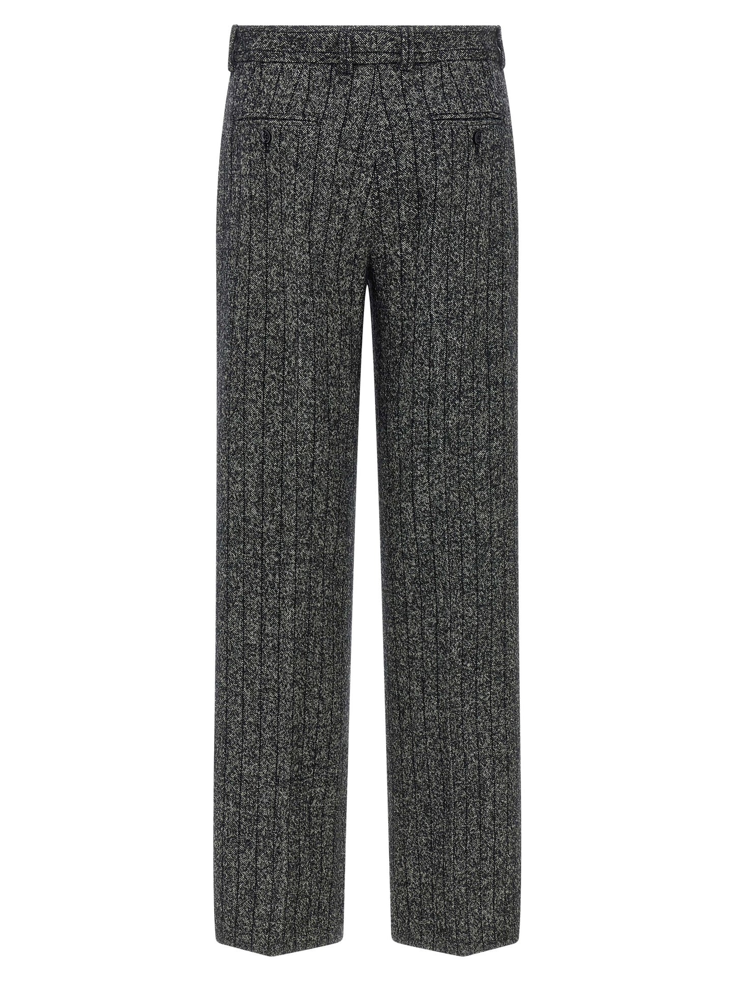 Pantalon décontracté bicolore en laine vierge Dolce & Gabbana