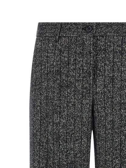 Pantalon décontracté bicolore en laine vierge Dolce & Gabbana