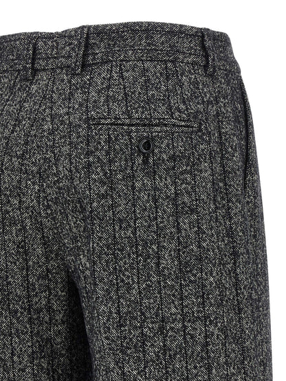 Pantalon décontracté bicolore en laine vierge Dolce & Gabbana