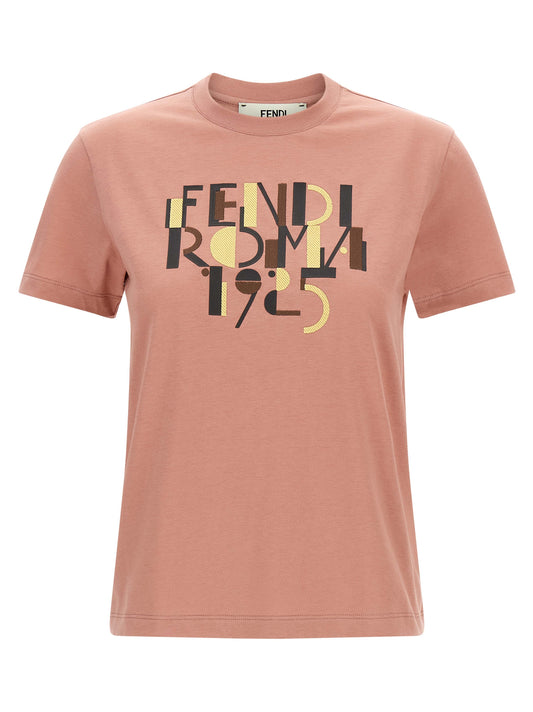 Camiseta de algodón multicolor Fendi