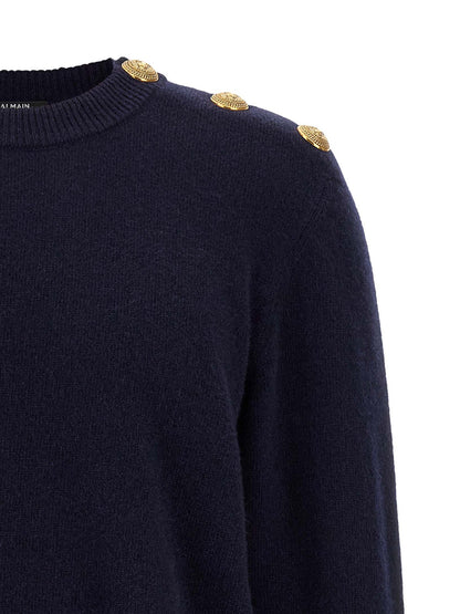 Cárdigan Balmain Azul Cachemira