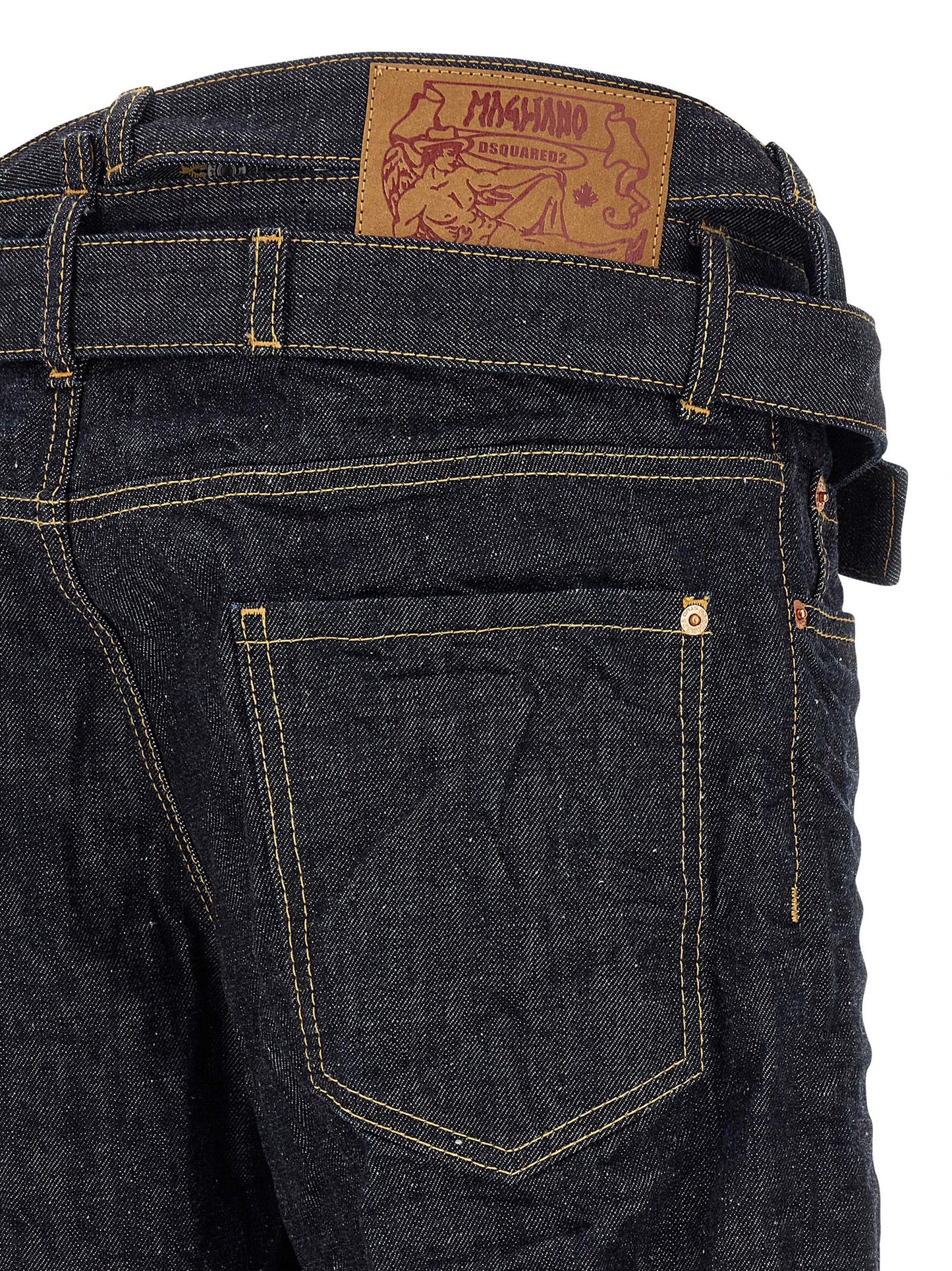 Jean droit Dsquared² en coton bleu