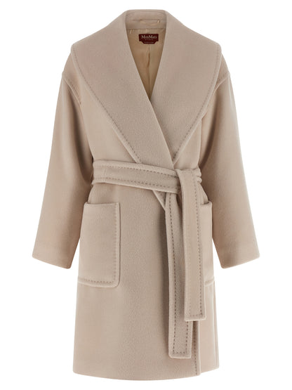 Abrigo de lana beige Max Mara