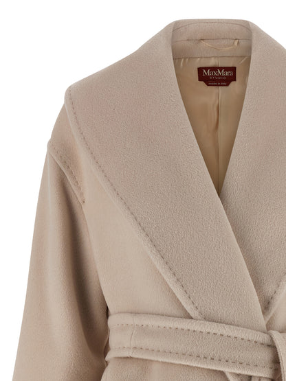 Abrigo de lana beige Max Mara