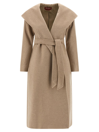 Abrigo Max Mara de cachemir beige