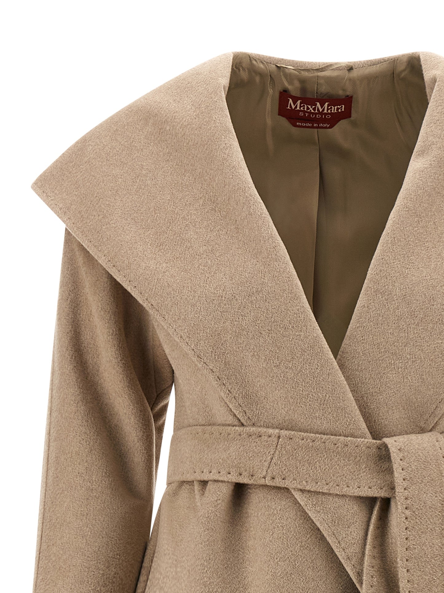 Abrigo Max Mara de cachemir beige
