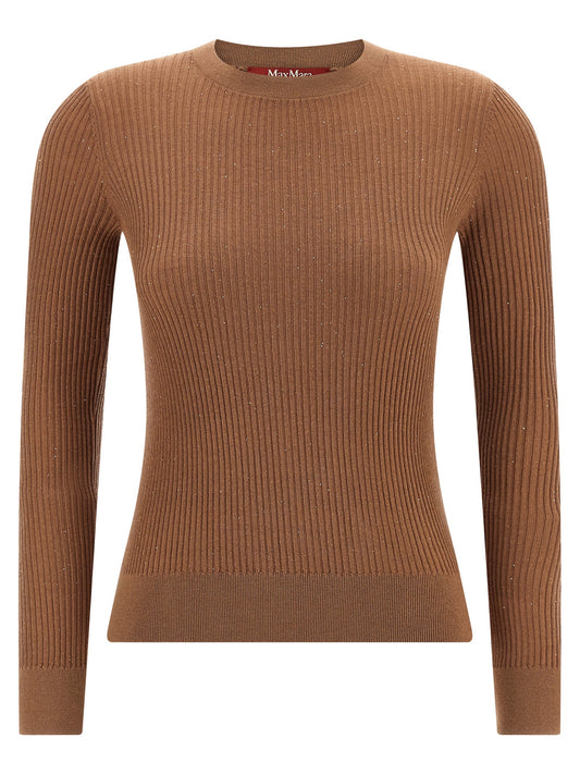 Cárdigan de seda beige Max Mara