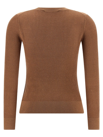 Cárdigan de seda beige Max Mara