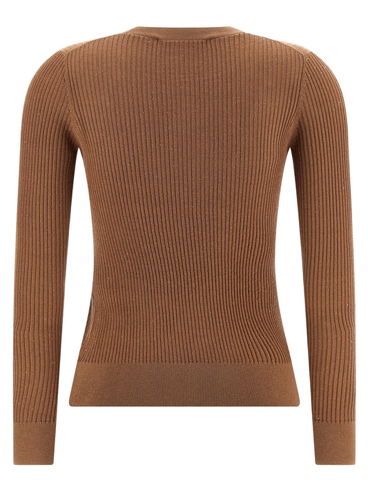 Cárdigan de seda beige Max Mara