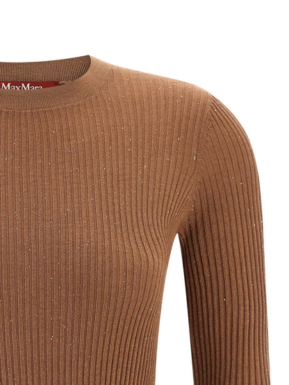 Cárdigan de seda beige Max Mara